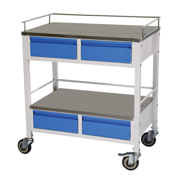 Hospital Medicine Trolley, Crash Cart Trolley for hospitals and care homes